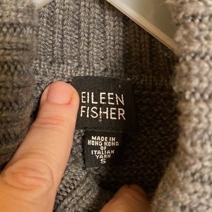 Eileen Fisher Merino Wool Cropped Turtleneck Sweater